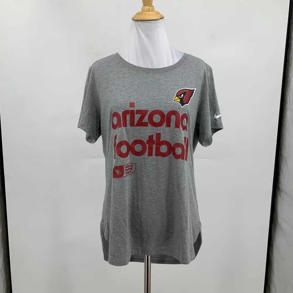 Arizona Cardinals T Shirt Womens M Medium Gray Tri Blend Heathered Football Nike